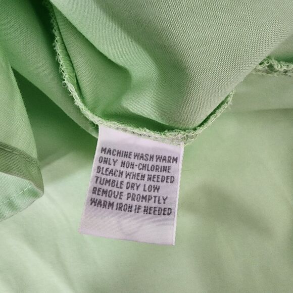 Foxcroft Womens Shirt Size 20W Green Wrinkle Free Shaped Fit Button Short Sleeve - Picture 10 of 11